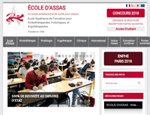Tablet Screenshot of ecoledassas.com